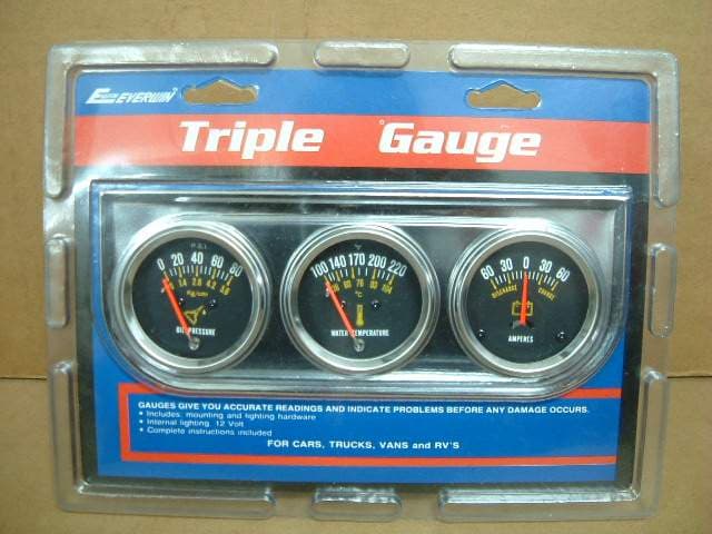 Triple Gauge Kit_ oil press_water temp_ammeter